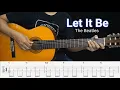 Download Lagu LET IT BE - The Beatles - Fingerstyle Guitar Tutorial TAB + Chords + Lyrics