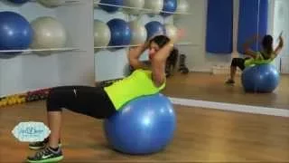 תרגילי בטן ישבן וירכיים על כדור פיטבול דור זבלודוביץ מאמנת כושר אישית 
