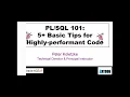 101 5 Basic Tips for Highly-Performant Code