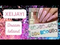 Swatch With Me Dream island and Nine Purple Flames by XEIJAYI Gorgeous Cat Eye Gel Polishes