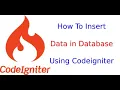 Codeigniter tutorial for beginners in hindi how to insert data in database using codeigniter