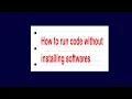How to run code without installing software Replit Run java program
