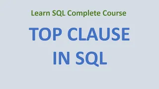 37 TOP Clause SQL