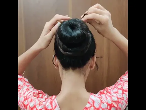 Download MP3 Donut bun hairstyles for long hair girls #hairstyle #shorts #bunhairstyles