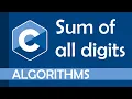 How to add all digits of a number in C