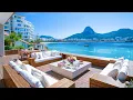 Download Lagu Luxury Seaside Terrace Morning ~ Happy Bossa Nova Jazz \u0026 Smooth Sound of Waves to Relax, Work, Study