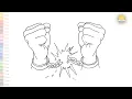 Hands Breaking Chain Shackles Cuffs drawing Hands drawings How to draw hands step by step