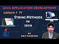Learn Java tutorial in part 14 String Methods By Arif Rasheed SSTLab
