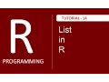 How to use List in R Programming - Tutorial 14