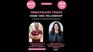 Applying Interviewing for Hematology Track With Dr Shubham Agrawal MD UMN Hematology Track