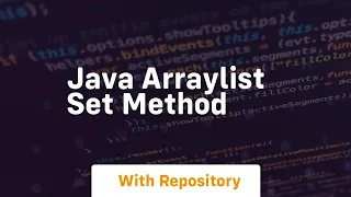 java arraylist set method