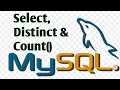 Select Distinct And count in MySQL Part MySQL Tutorial for Beginners in Hindi