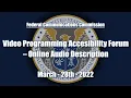 Programming Accessibility Forum - Online Description