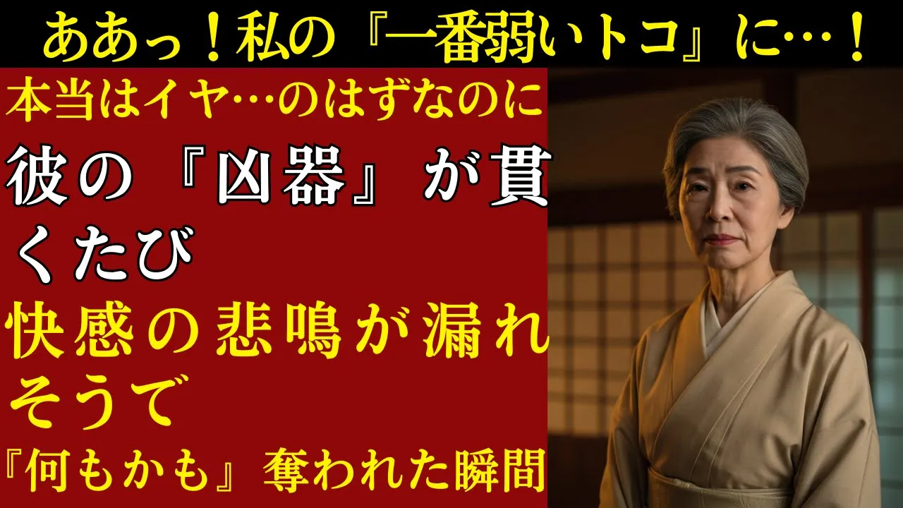 Outline Video 【シニア恋愛】「やめて…お願い…」でも彼の舌は止まらず、私の『一番敏感な花芯』を舐め尽くす…!漏れる吐息と体の疼き。