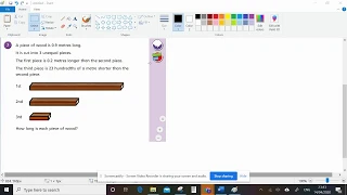 White Rose worksheet Year 5 - planks of wood decimal question