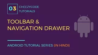 Android Navigation Drawer Tutorial Material Design Toolbar With Example in Hindi