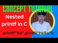 nested printf in c nested printf in c printf within another printf in c C language by Alok sir