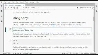 Python - Binomial Distribution with Scipy library