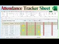 How to Make Employee Attendance Tracker Sheet in Excel