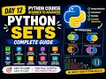 Python Tutorial for Beginners Day 12 Sets Set Methods Operations Examples