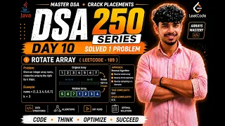 Day 10 Rotate Array LeetCode 189 Brute Force Optimal Dry Run Java DSA Series