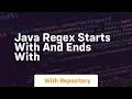 java regex starts with and ends with