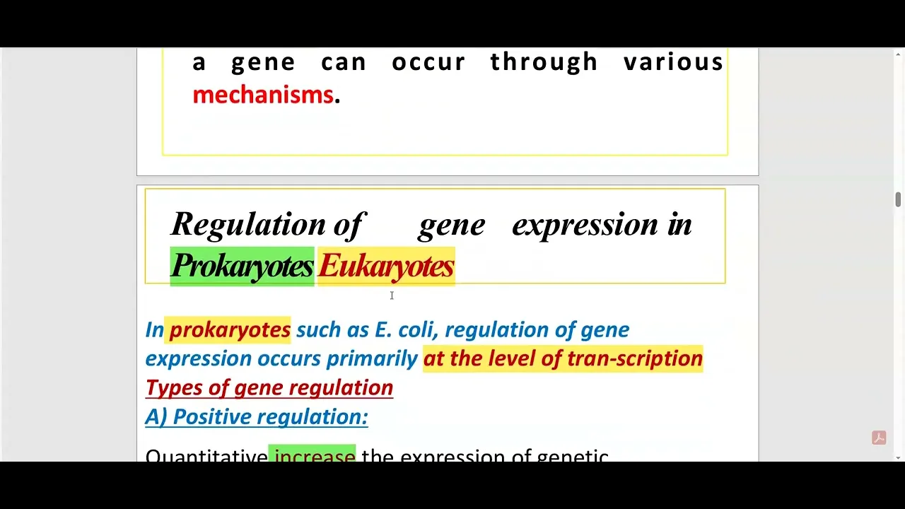 Gene expression part 1