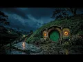 Lord of the Rings | ⛈️ The Shire, Peaceful Music & Ambience During Midnight Thunderstorm