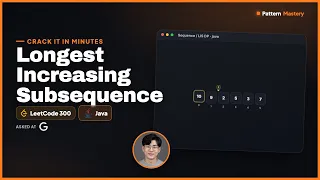 Longest Increasing Subsequence - LeetCode 300 Sequence LIS DP Java