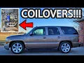 Coilover Conversion on The NBS Tahoe Goldie Knocks Atomic Fabrication Coilover Kit Install