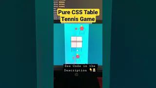 Table Tennis Game HTML CSS