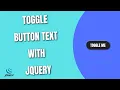 Toggle Button Text with jQuery HowToCodeSchool com