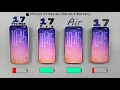 Lagu iPhone 17 Pro Max vs 17 Pro vs iPhone Air vs 17 - iOS 26.3 Battery DRAIN Test 🔋