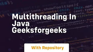 multithreading in java geeksforgeeks