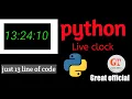 Make a Clock using Python Python Project How to make a clock using python Great