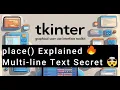Tkinter place Method Message Widget Full Tutorial Python GUI Hindi