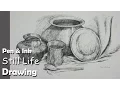 How to Draw A Still Life Drawing Utensils Dishes Step by step
