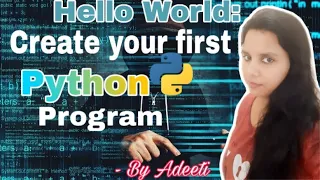 How do you write a first program in Python First python program in pycharm IDE