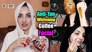 super easy whitening anti tan coffee facial at home