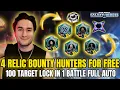 4 Relic Bounty Hunters for Free 100 Target Lock in 1 Battle FULL AUTO SWGOH