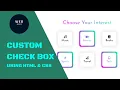 Custom Check Box with Icons by using HTML CSS