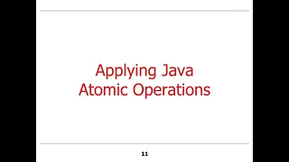 Implementing Applying Java Atomic Operations