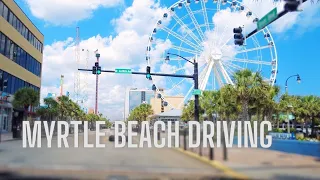 Scenic Drive in Myrtle Beach South Carolina USA Driving Sounds for Sleep and Study 4k60fps