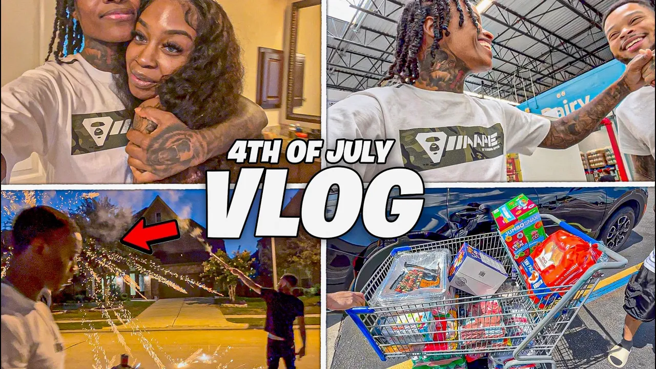 4TH OF JULY WITH THE GANG🇺🇸 FIREWORKS + FOOD + SHOPPING