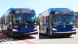 MTA Bus Company Q60 Bus Action to Lenox Hill East Midtown 2024 New Flyer XD40 Novabus LFS