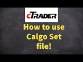 How to use a Ctrader Cbot trading Robot Set file parameter setting cbotset