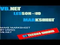 How To Make Marksheet In VB net