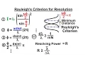 Physics - Optics Diffraction Grating 7 of 7 Rayleigh s Criteria for Resolution
