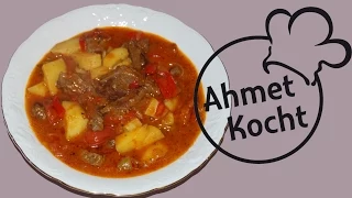 CALLEkocht: Perfektes Gulasch kochen nach Omas original ungarischem Rezept vom Rind. Ohne jedes Anbr. 