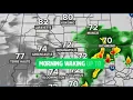 Downpours at times over the next 24 hours